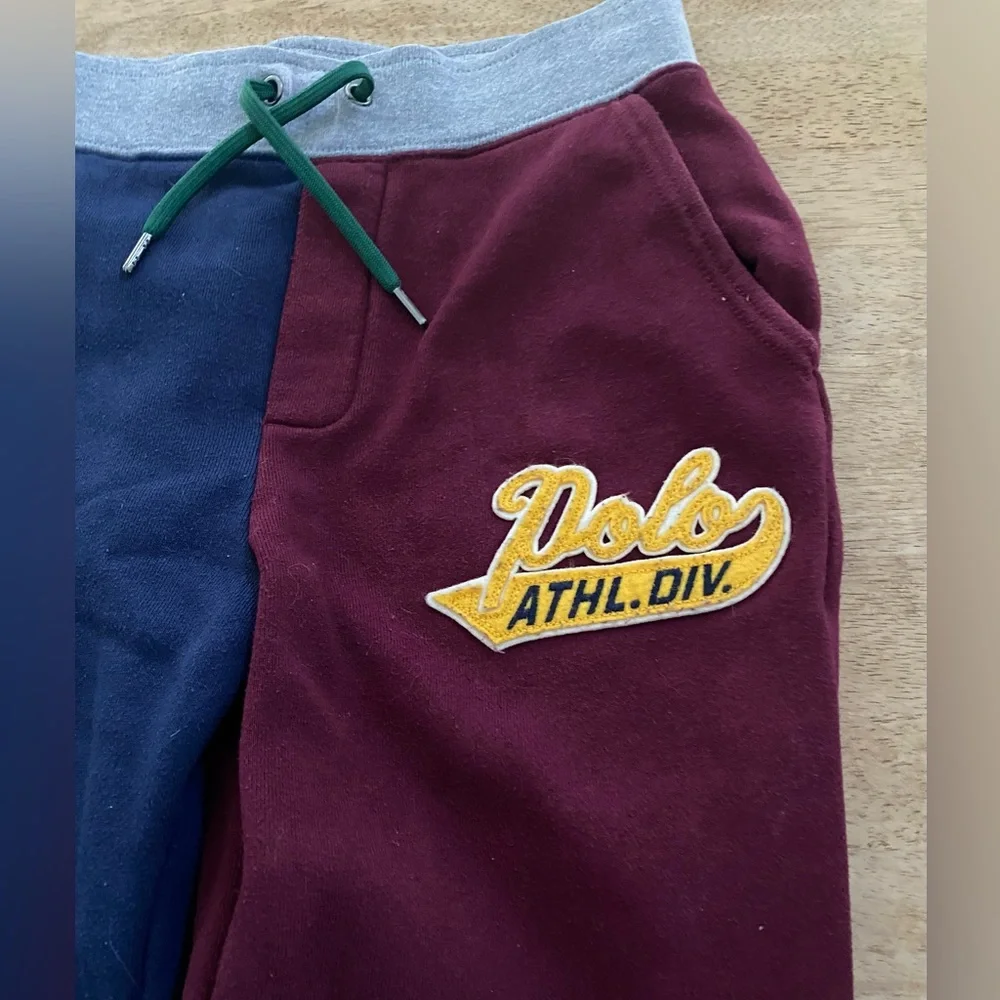 Polo Ralph Lauren Boys’ Sz M (10-12) Color Block‎ Double Knit Jogger